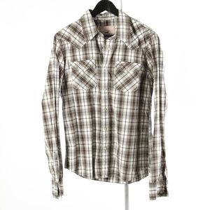 HOLLISTER – Plaid Button Down Shirt: M